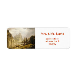 Etiqueta Vale do Yosemite do Rio Bierstadt Albert Merced