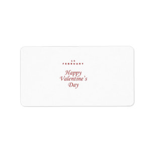 Etiqueta Valentine Day A Ddress label