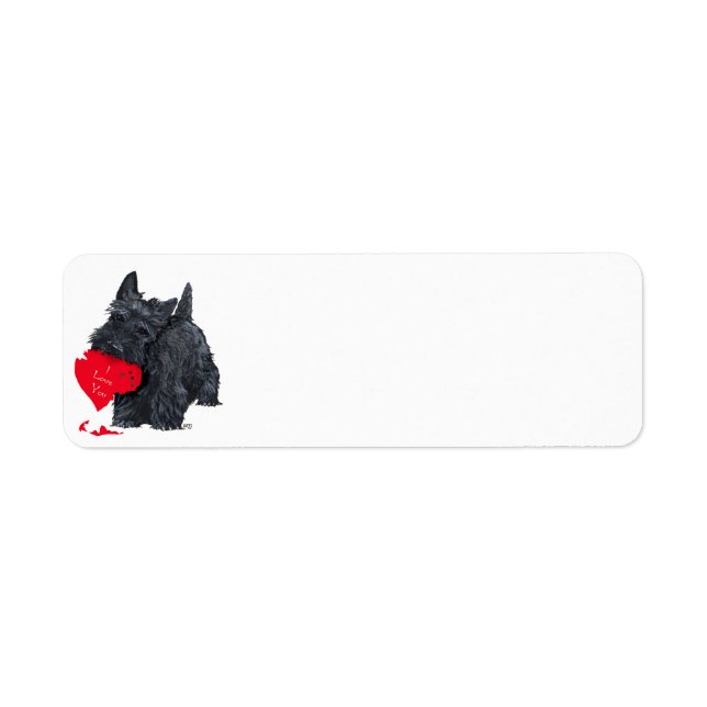 Etiqueta Valentine Terrier Escocês (Frente)