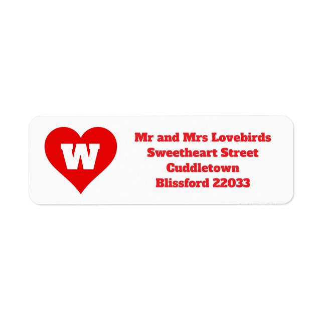 Etiqueta Valentine Themed Address Label (Frente)