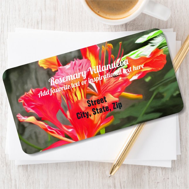 Etiqueta Vallarta Flaming Beauty 1583 Endereço (Criador carregado)