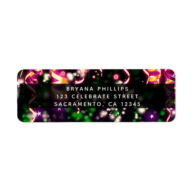 Etiqueta Vamos Luzes de Neon Malucas (Frente)