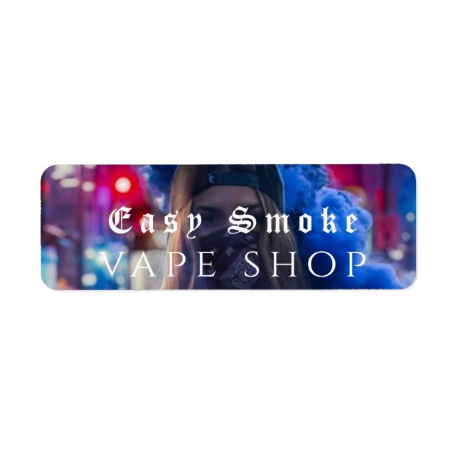 Etiqueta Vape Compra Tabagismo Negra (Frente)