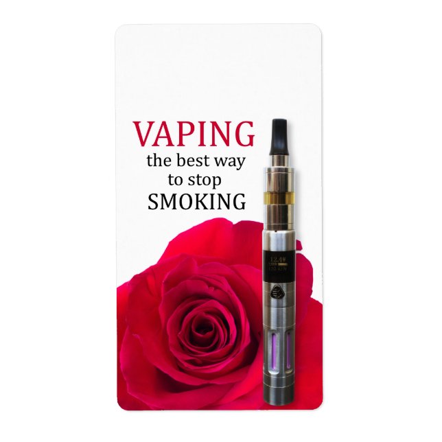 Etiqueta Vaping e rosa (Frente)