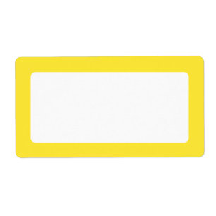 Etiqueta Vazio amarelo de borda de cor sólida