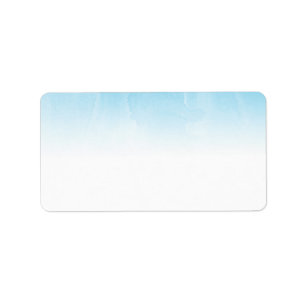 Etiqueta Vazio azul e branco de Ombre da aguarela
