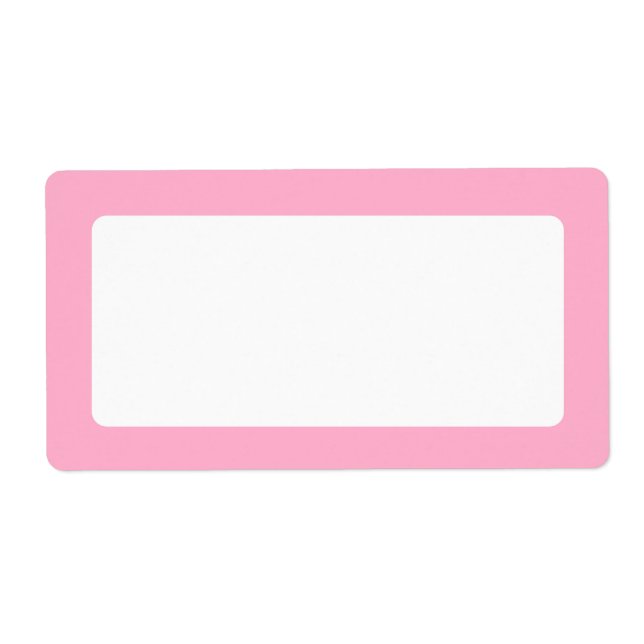 Etiqueta vazio da fronteira da rosa claro (Frente)