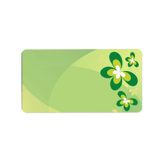 Etiqueta Vazio de Borboletas Verdes (Frente)