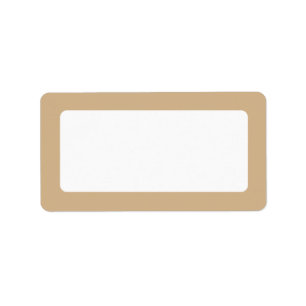 Etiqueta Vazio de borda de cor sólida castanho