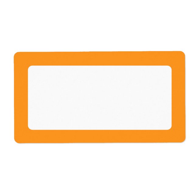 Etiqueta Vazio de borda laranja (Frente)