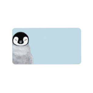 Etiqueta Vazio do pintinho do pinguim do bebê do sono