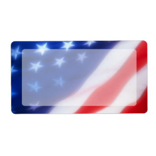 Etiqueta Vazio patriótico da bandeira americana
