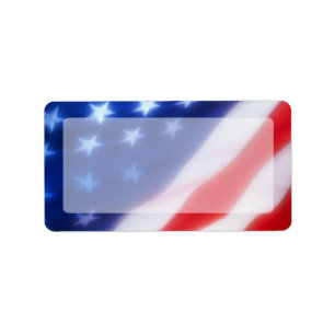 Etiqueta Vazio patriótico da bandeira americana
