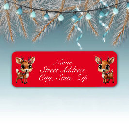 Etiqueta Veado Floral, Fawn Floral, Doe, Reindeer 🦌 🎄 Ver