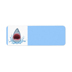 Etiqueta vectorstock_383155 Dentes de Tubarão Cartoon com 