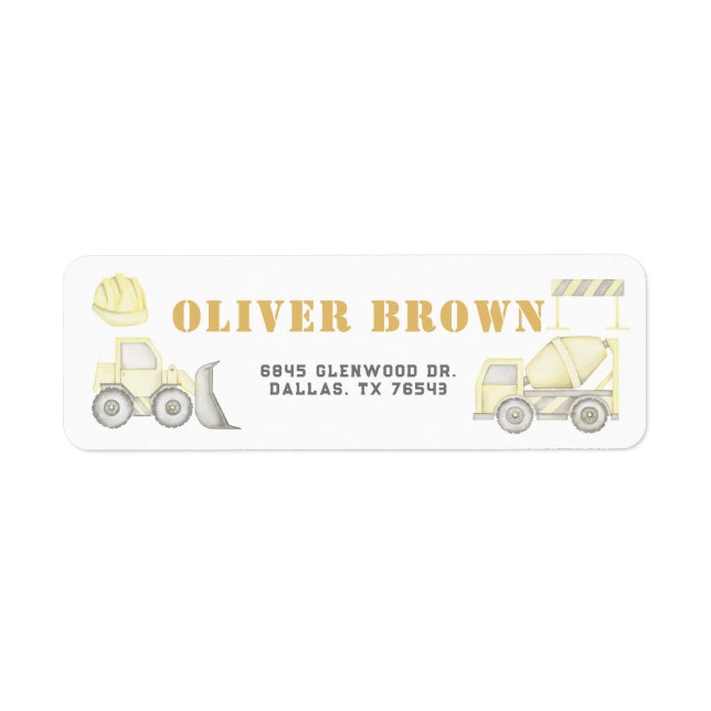 Etiqueta Veículo de depósito de obras de diversão (Frente)