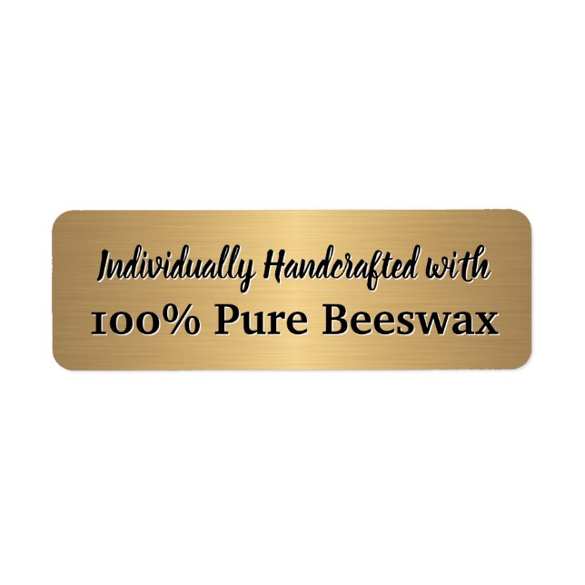 Etiqueta Vela de cera de abelhas artesanal (Frente)