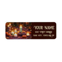 Velas ao Ar Livre de Outono Endereço de Devolução 