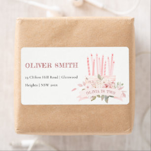 Etiqueta Velas De Bolo Floral Suave A Qualquer Idade Aniver