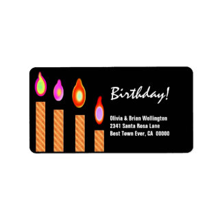 Etiqueta Velas Douradas distribuídas Aniversário Personaliz