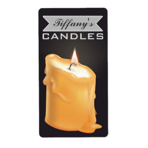 Etiqueta Velas personalizadas caseiras Velas feitas à mão