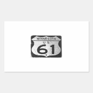 Etiqueta velha da estrada 61