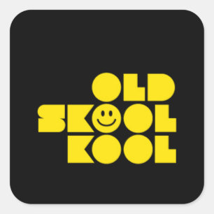 Etiqueta velha do logotipo de Skool Kool grande