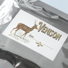 Etiqueta Venison para congelador doméstico