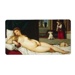 Etiqueta Vênus de Urbino por Titian