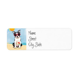 Etiqueta Verão de Boston Terrier