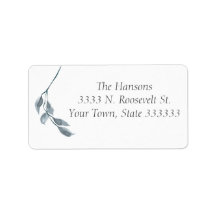 Verde Azul — Endereço de devolução fácil de ler