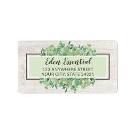 Etiqueta Verde Botânico Eucalyptus & Wood Address