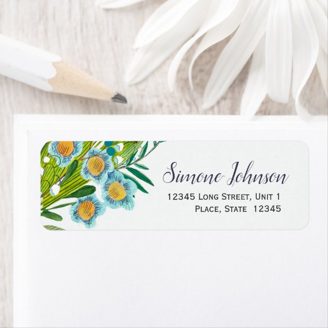 Etiqueta Verde botânico Floral | Chá de Noiva (Insitu)