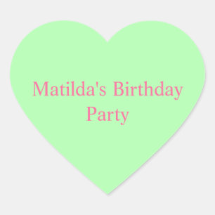 Etiqueta verde do costume do coração