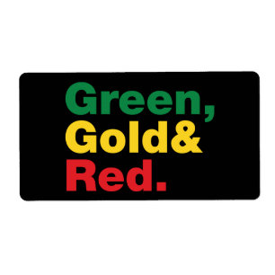 Etiqueta Verde, Dourado e Vermelho.