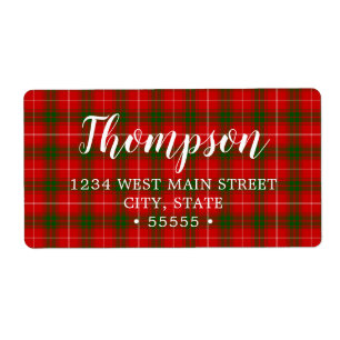 Etiqueta Verde e Duque Vermelho de Rothesay Tartan