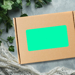 Etiqueta Verde Espuma do Mar Cor Sólida | Clássico | Elegan