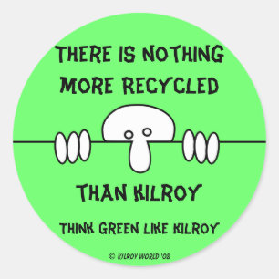 Etiqueta verde original de Kilroy