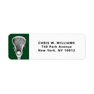 Etiqueta Verde personalizado para o esporte Lacrosse