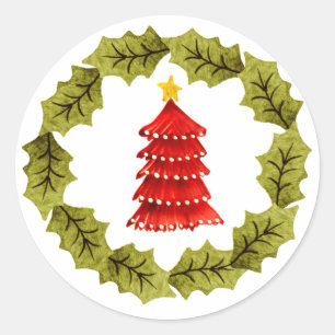 Etiqueta vermelha da árvore de Natal