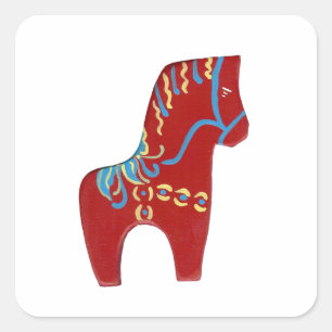 Etiqueta vermelha do cavalo de Dala