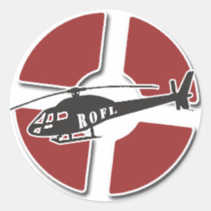 Etiqueta vermelha do helicóptero de RoFL