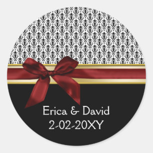 etiqueta vermelha do monograma da fita