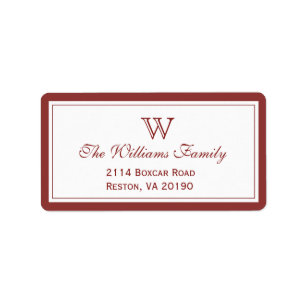 Etiqueta Vermelho Clássico