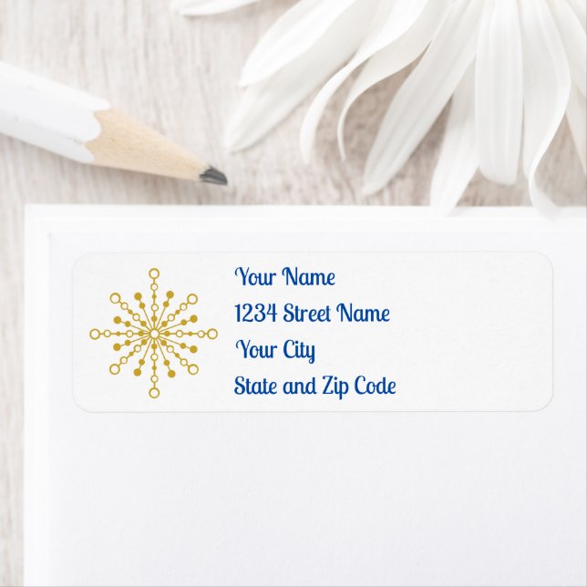 Etiqueta Vermelho e Dourado Starburst do Médio Atômico Retr (Insitu)