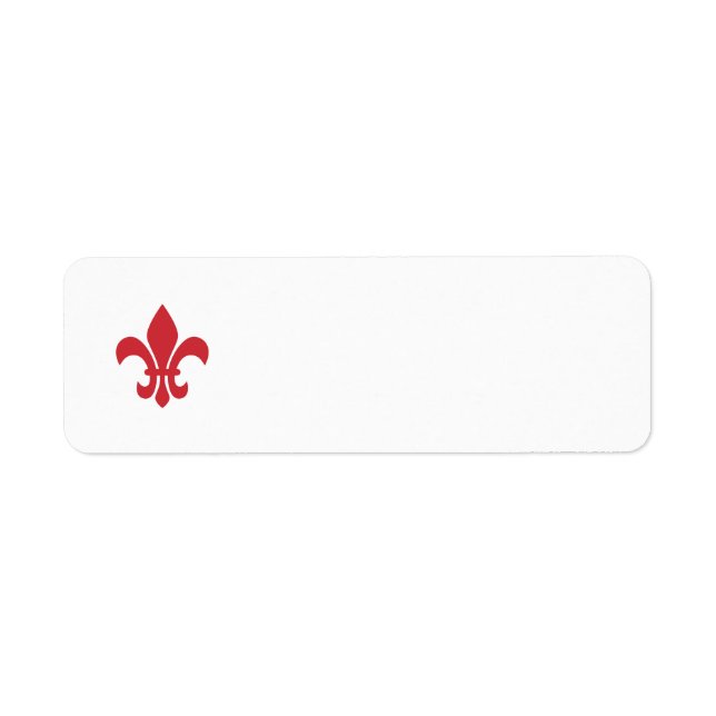 Etiqueta Vermelho Fleur de Lys em Branco (Frente)