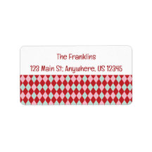 Vermelho Rosa & Mint Endereço Argyle de Natal