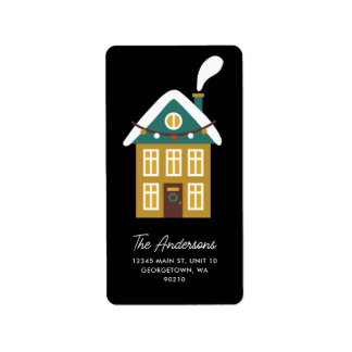 Etiqueta Vertical Personalizada do Decor de Natal da Casa M