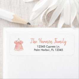 Etiqueta Vestido de Garota Rosa