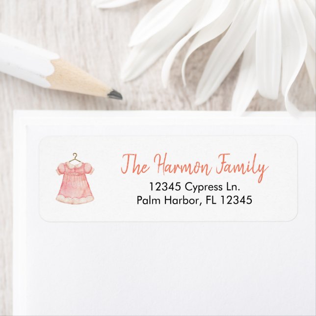 Etiqueta Vestido de Garota Rosa (Insitu)